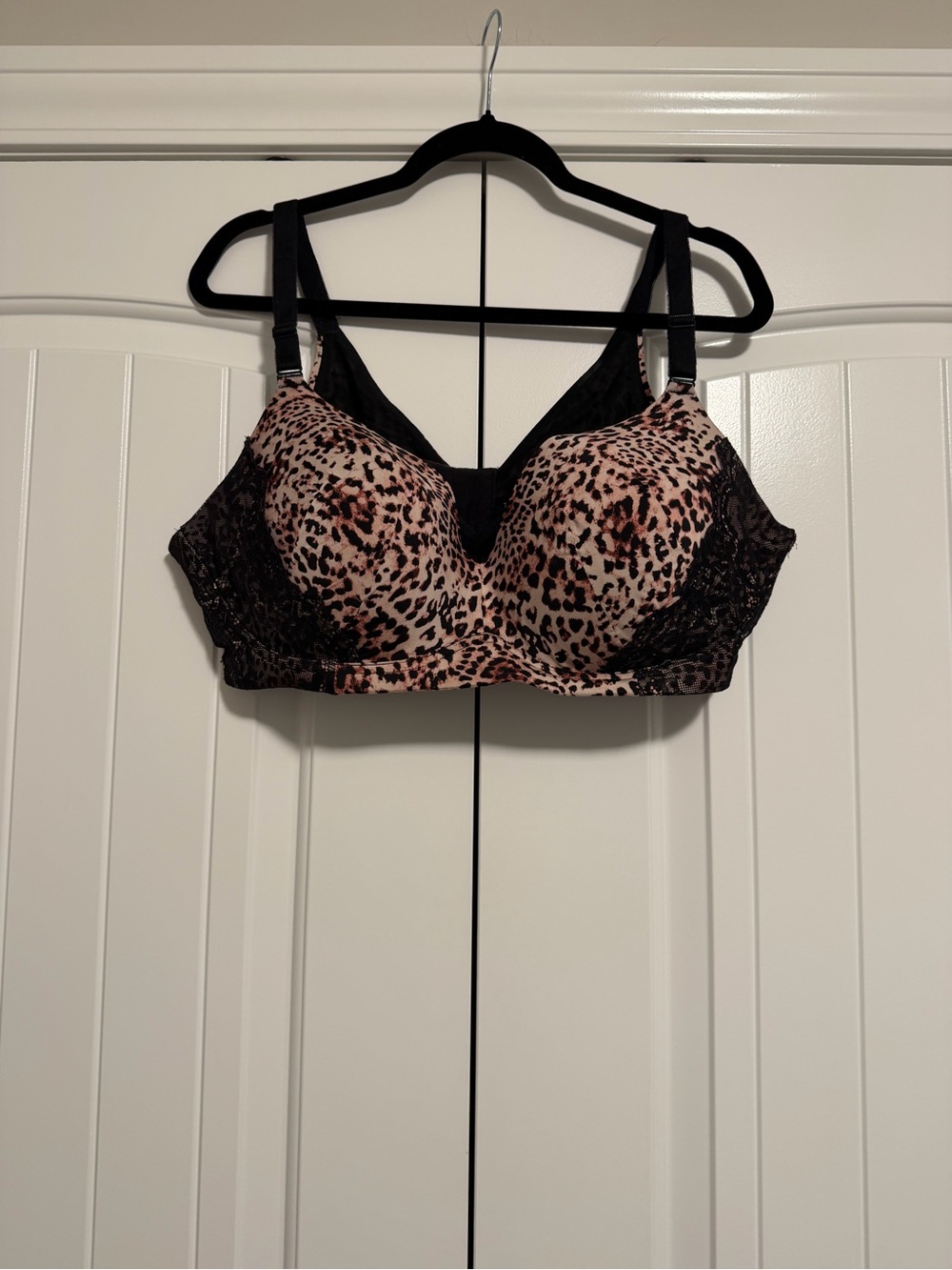 torrid Pink Leopard Wireless Bra with Black Lace
